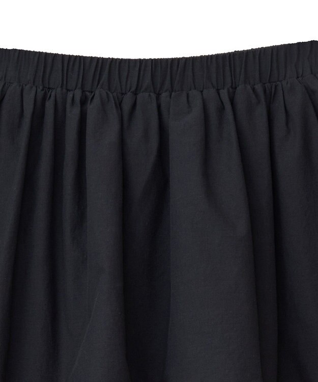 Green Parks ■ＥＳＣＡＲ　バイカラー刺繍ティアードスカート Black