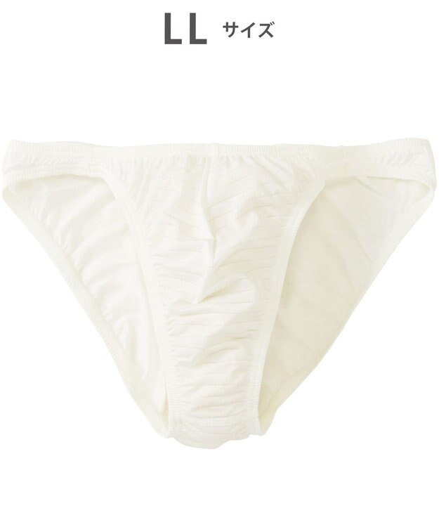 WACOAL MEN ブリーフ フロント立体設計 快適キープ 適度なフィット感 前閉じ ボーダー 下着 GF2401 /ブロス ホワイト