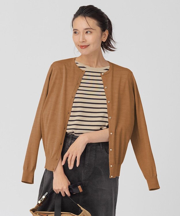 23区 【アンサンブル対応】サステナブルウール カーディガン アンバー
