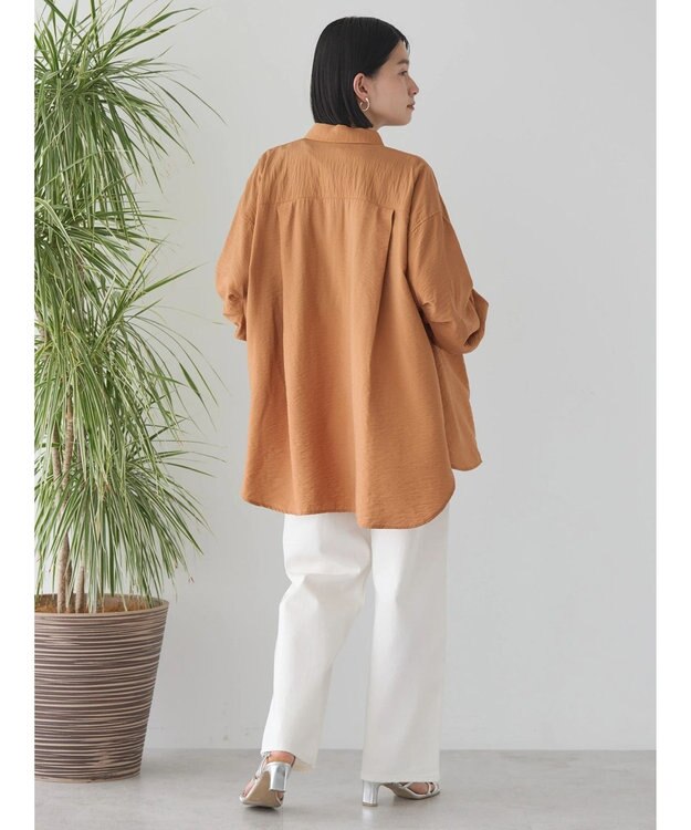 AMERICAN HOLIC 接触冷感Ｗポケット袖タックシャツチュニック Orange