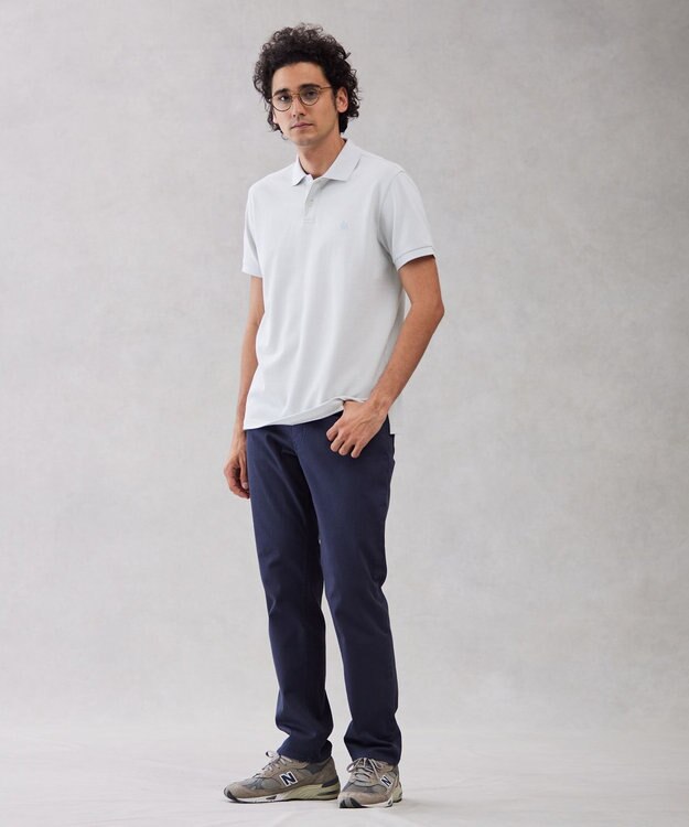 J.PRESS MEN 【大人気】アメリカンコットン鹿の子 バックブルポロシャツ サックスブルー系