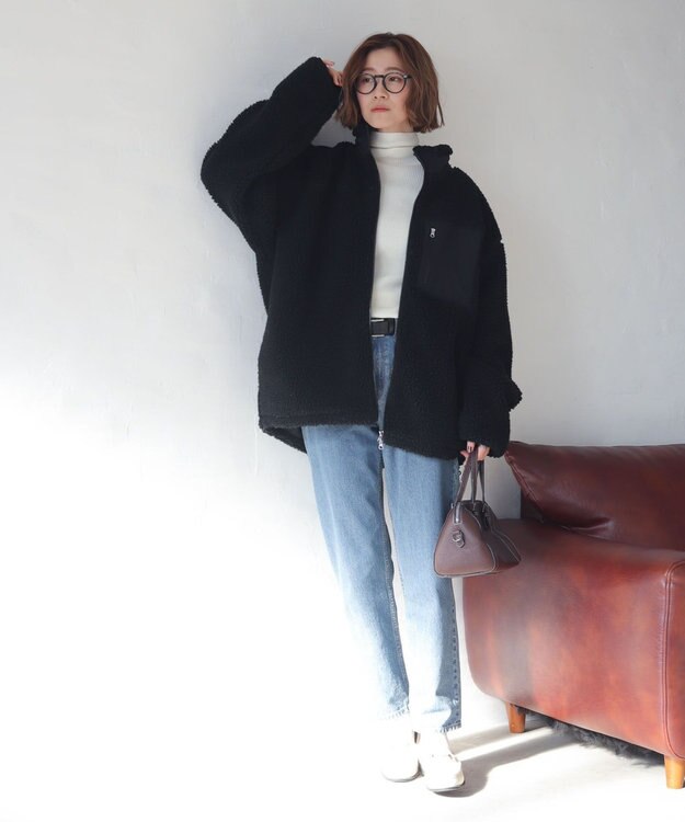 WEGO 【2025年秋冬新作】リブタートルニット ホワイト