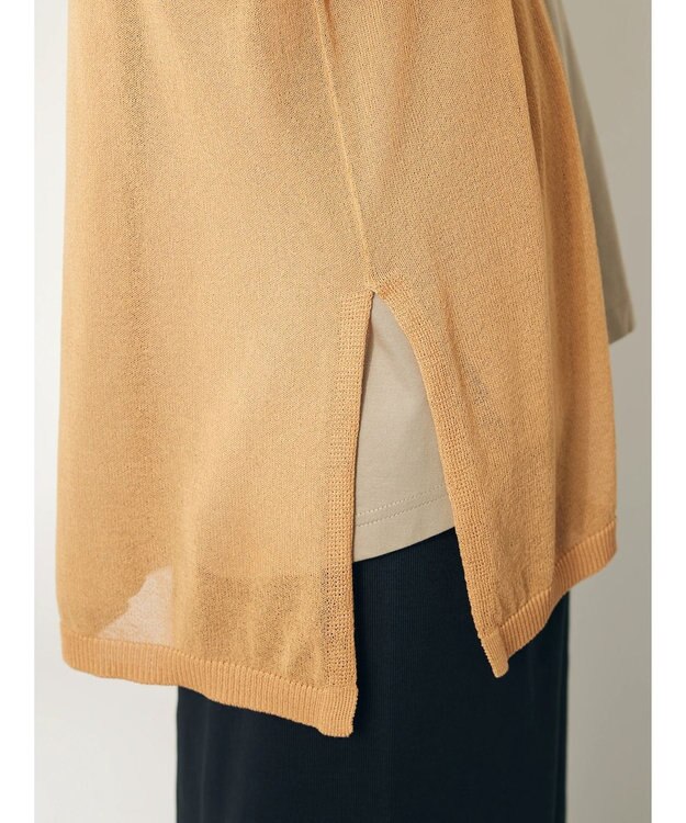 CRAFT STANDARD BOUTIQUE シアーニットトッパーカーディガン Brown