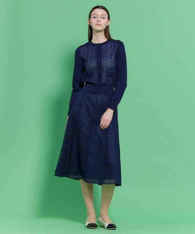 TOCCA CRYSTAL LABYRINTH スカート ネイビー系