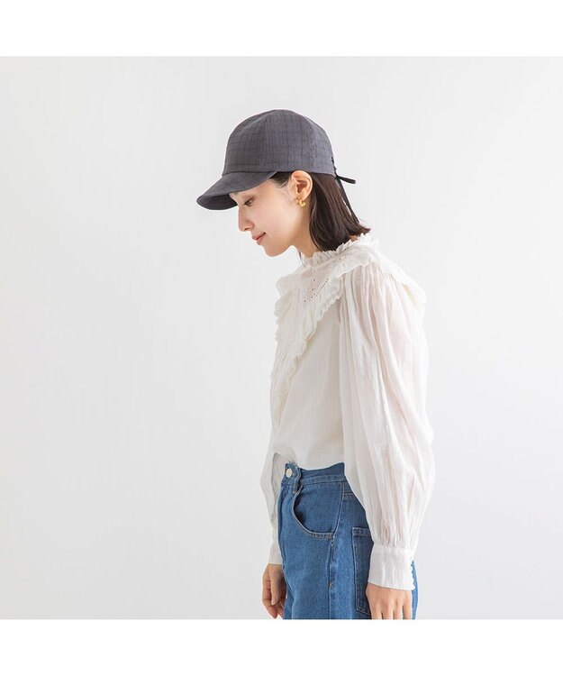 林八百吉商店 un chapeau  編上げキャップ チャコール