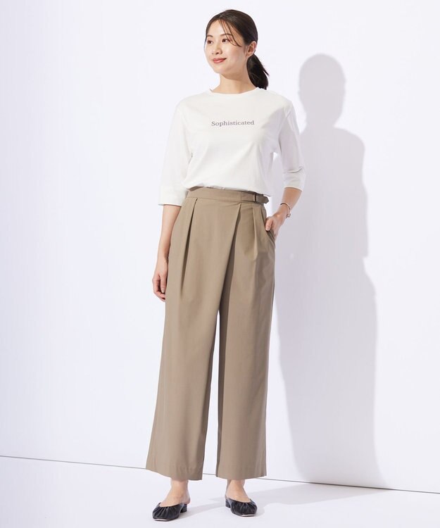 J.PRESS LADIES L ロゴTシャツ ホワイト系