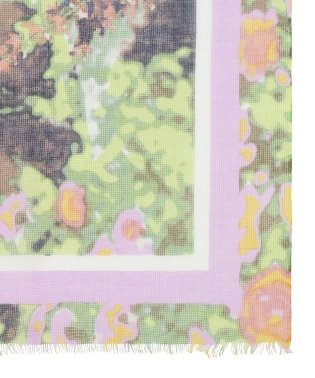 MOONBAT Hanato(ハナト) コットンシルクビッグストール／70×175cm スカイブルー