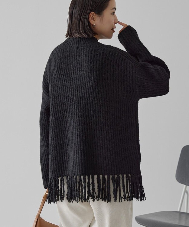 AMERICAN HOLIC フリンジニットプルオーバー Black