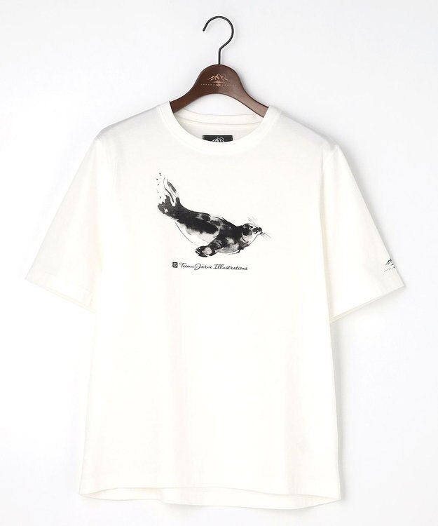 JOSEPH ABBOUD MOUNTAIN 【テーム・ヤルヴィコラボレーション/ゆったり】　　プレーティング天竺ヤルヴィー Tシャツ アザラシ