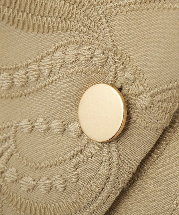 YECCA VECCA 刺繍ペプラムジレ Beige