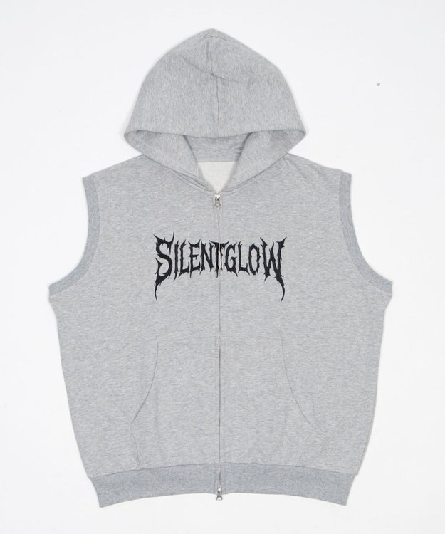 WEGO ノースリZIPパーカー 杢グレー