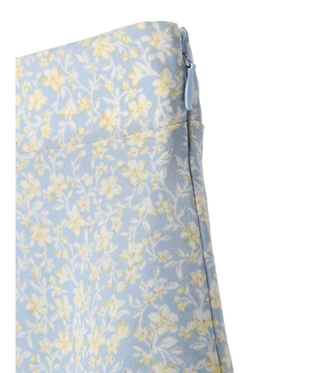 earth music&ecology フラワープリントフレアスカート Sax