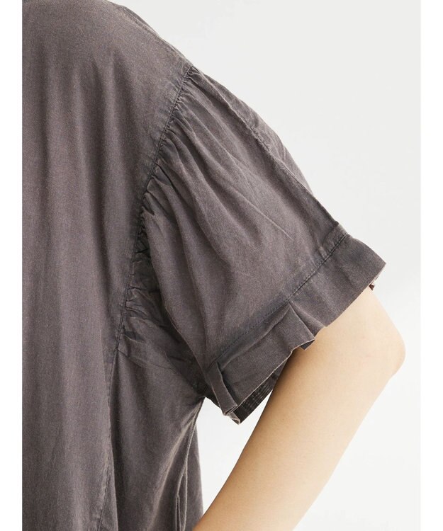 Green Parks Ｉ　ピグメント５分袖チュニック Charcoal Gray