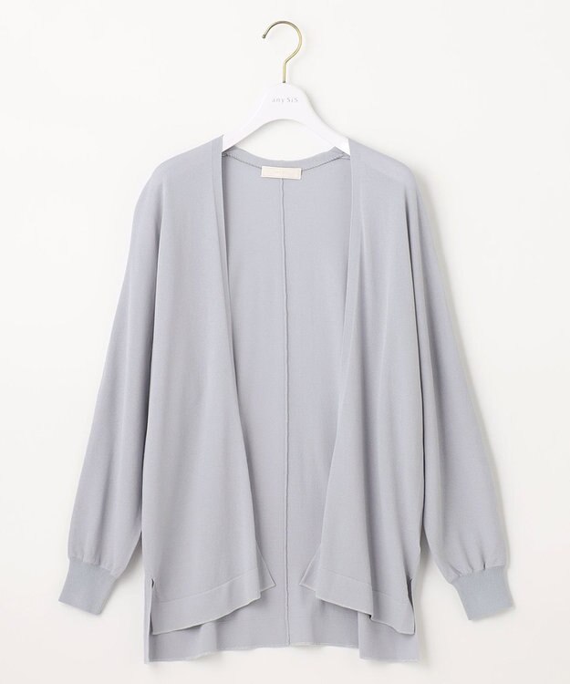 ANY SIS L 【UVケア】アイスタッチ カーディガン ブルーグレー