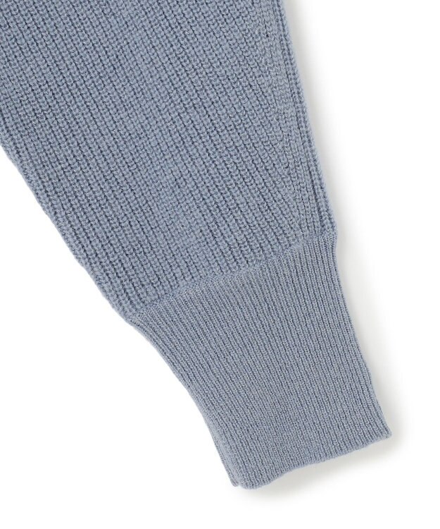 23区 L 【洗える】ラメウール ドルマンスリーブ ニット サックスブルー系