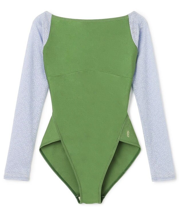 Chacott ロングスリーブレオタード エバーグリーン