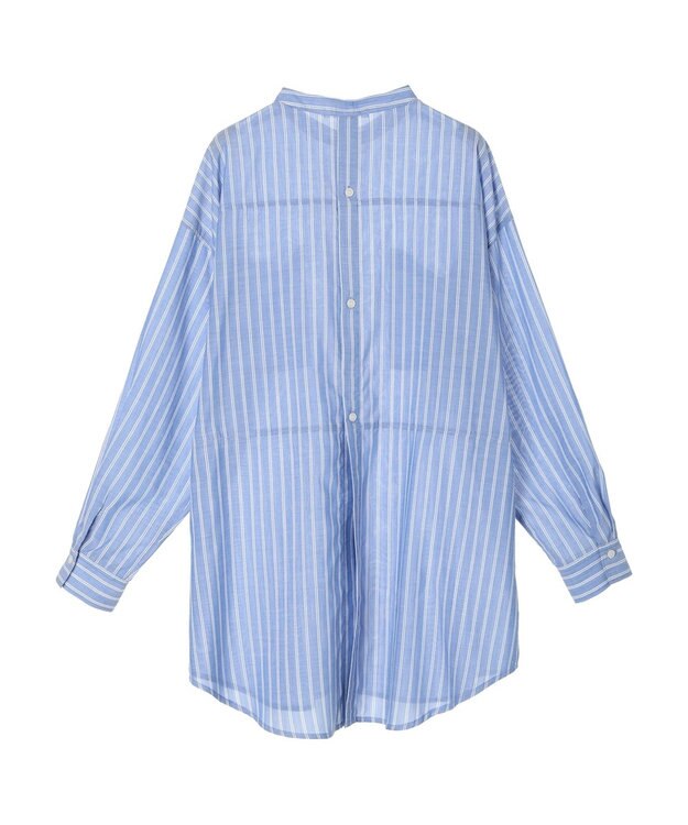 AMERICAN HOLIC イージーケア＋接触冷感　Ｗポケットシャツチュニック Stripe Navy