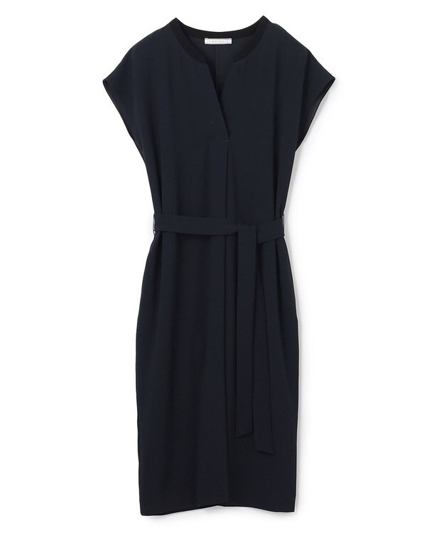 BEIGE， CINDY / Vネックワンピース Navy×Black