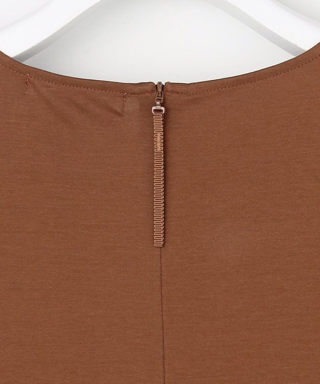 自由区 リラクシージャージー ドレス テラコッタブラウン