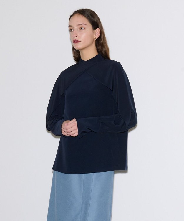 JOSEPH 【洗える】ニューシーディーシー　ブラウス Navy