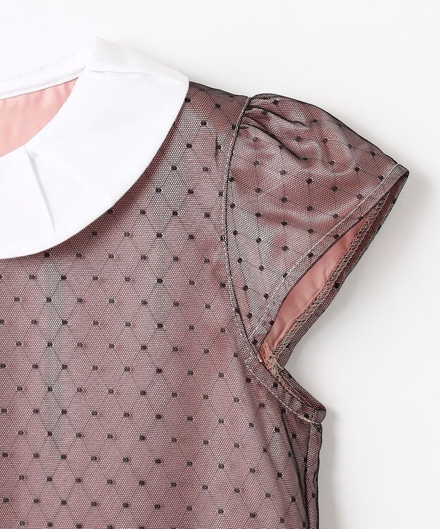 組曲 KIDS 【150-160㎝】チュールドット ドレス ピンク系5