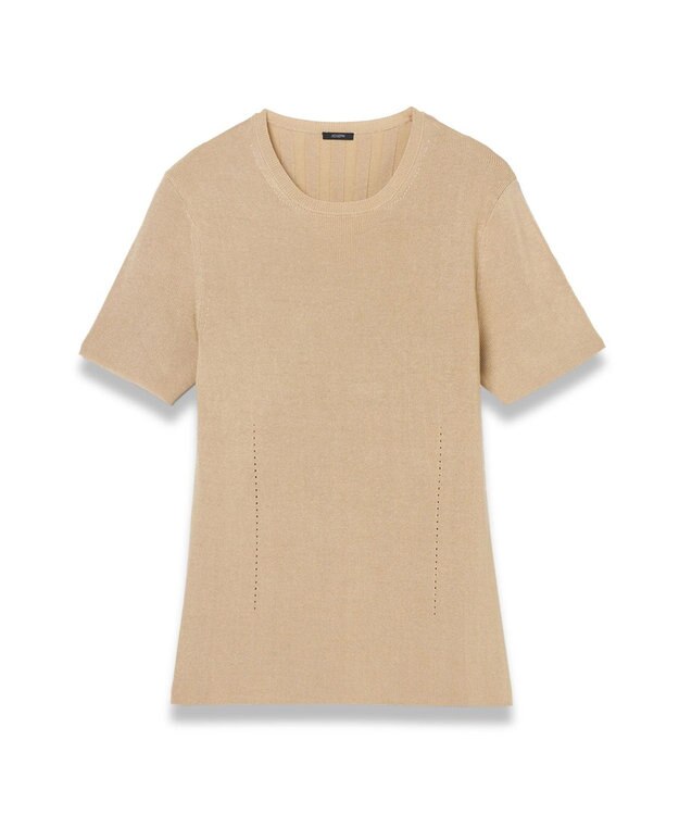 JOSEPH 【洗える】サティニーリブ　ショートスリーブニット Desert