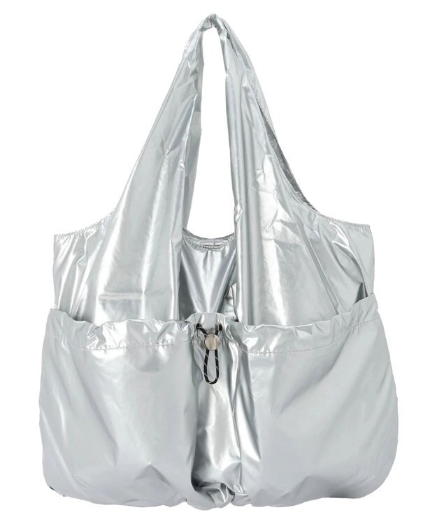 Green Parks ａｎｄｍｉｋｋａ　ドロストバルーンメタリックトート Silver