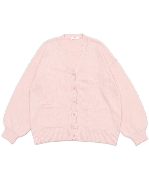 WEGO 【SCHOOLITEM】ニットカーディガン ライトピンク