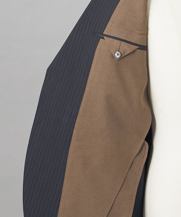 GOTAIRIKU 【御幸毛織】Superio160 ウールモヘヤシルクカシミヤ　スーツ（グレーストライプ） グレー系1