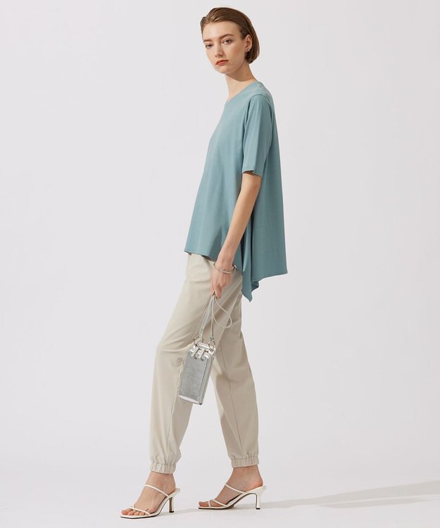 ICB L 【接触冷感・洗える】グレースジャージー デザインプルオーバー カデットブルー系