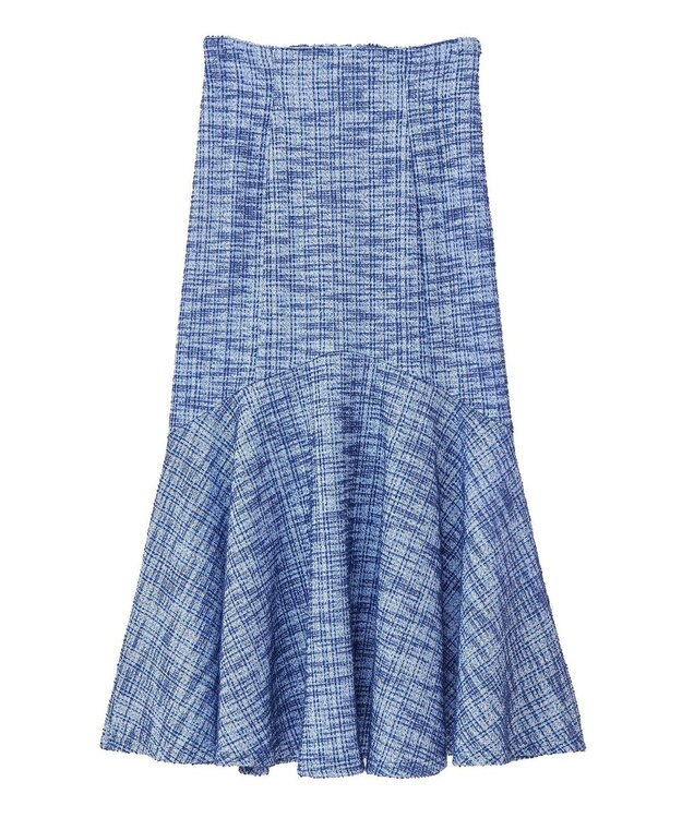 earth music&ecology カットソーツイードマーメイドスカート Deep Blue