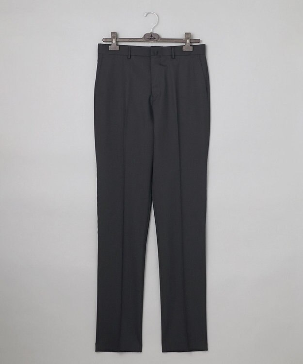 GOTAIRIKU ロングセラー【洗える/折り目加工/シワになりにくい/ウエストアジャスター】ウォッシャブル サマーウール100％パンツ_限定色(ノータック)25年モデル ブラック系