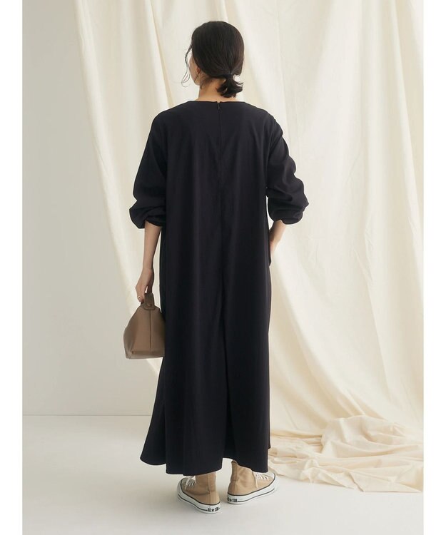 CRAFT STANDARD BOUTIQUE レーヨンデシンドレッシーワンピース Black