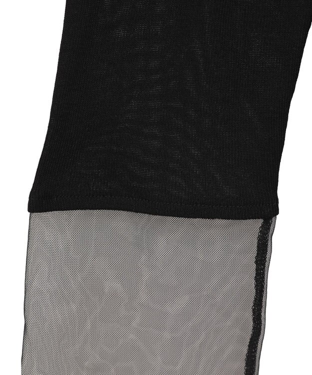 earth music&ecology シアースリーブプルオーバー Black