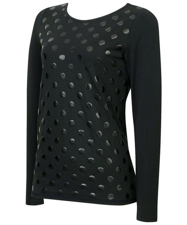 WACOAL 【GOCOCi ゴコチ】 あったかインナー 10分袖 1枚でしっかりあたたかい 肌ざわりがよい(身生地) 縦横伸びのよい生地 長袖 クルーネック始末 レディース UGG400 /ワコール ブラック