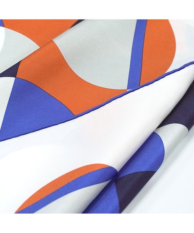 Marca ＜秋の新色！＞ 【the PORT by marca】LIGHT 大判 シルクツイル スカーフ ORANGE