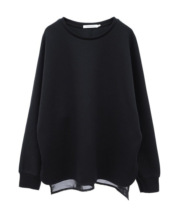 AMERICAN HOLIC ドルマン異素材ポンチプルオーバー Black