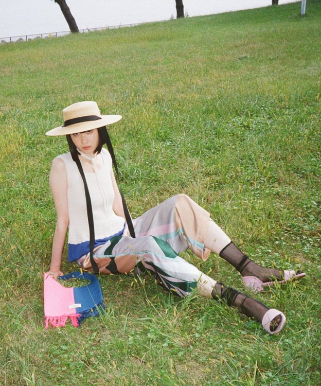 TRICOTE MELLOW TULLE HIGH SOCKS／メローチュールハイソックス 99BLACK