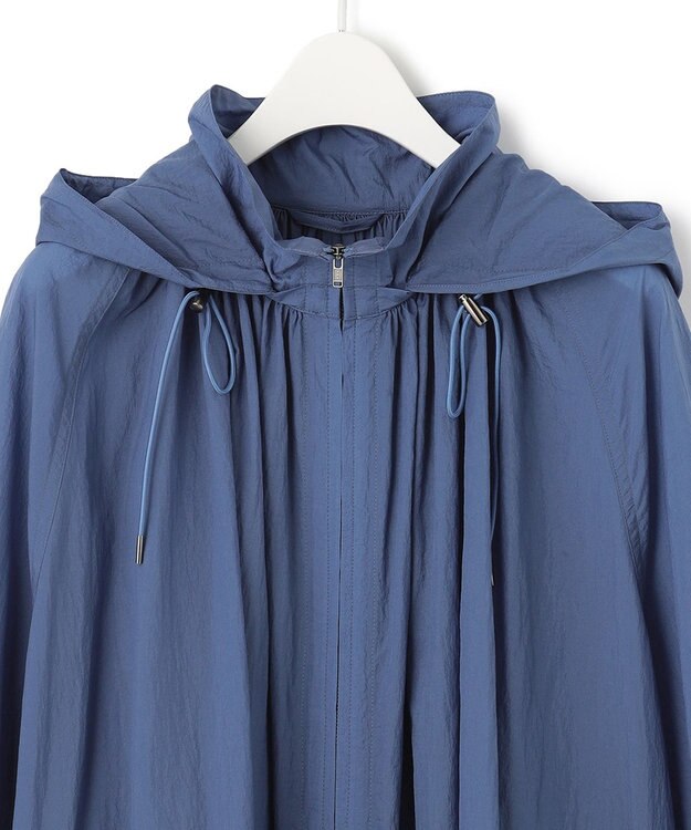 ICB 【撥水加工】シアーナイロンタフタ フーデットコート スマルトブルー系