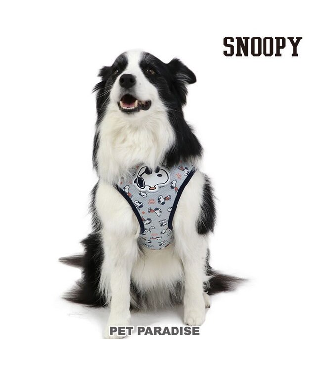PET PARADISE 犬 ハーネス スヌーピー メッシュ ベスト ハーネス 【Ｌ】 グレー