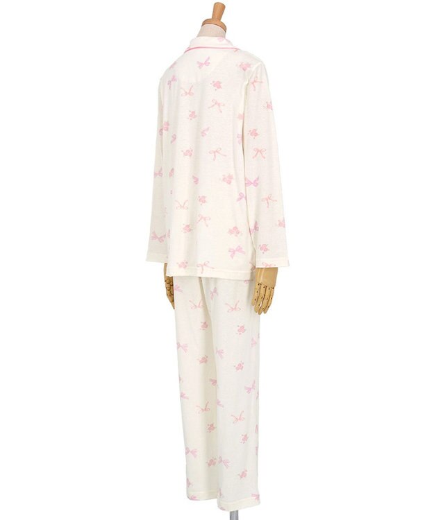 Wing パジャマ 綿100%(本体) 3Lまで対応 大きいサイズ 長袖 長ズボン レディース EP7049 ウイング／ワコール ピンク