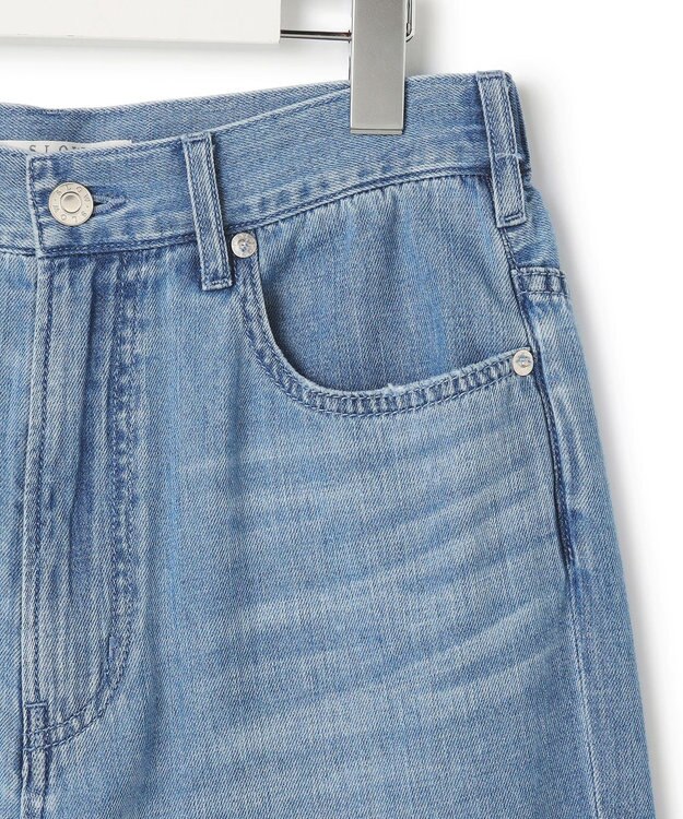 23区 【SLOW/一部店舗限定】LIGHT DENIM  ワイド パンツ ブリーチ