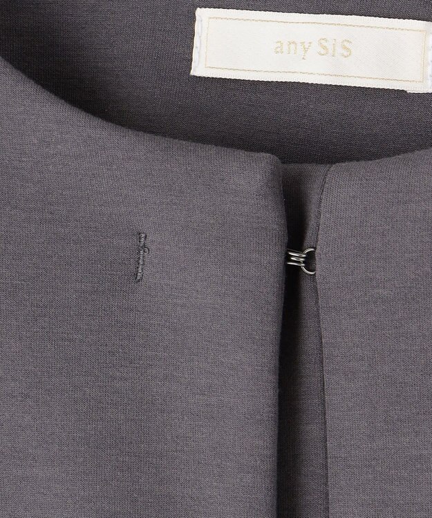 ANY SIS 【洗える】ノーカラーダンボール ブルゾン スレート