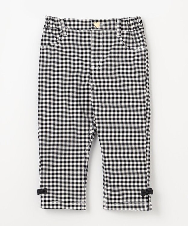 ANY KIDS 接触冷感 しろくま パンツ ブラック×ギンガム