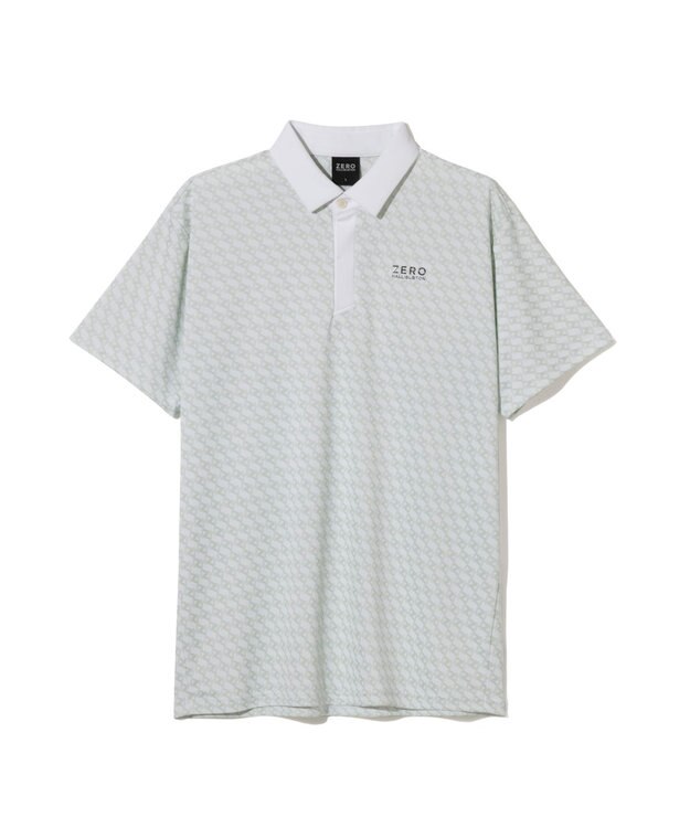ZERO HALLIBURTON モノグラム柄 ポロシャツ ZHG-M6S8  85195 ホワイト
