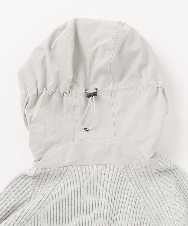 JOSEPH ABBOUD MOUNTAIN 【日本素材・ストレッチ】コットンムリネ アウトドア ニット パーカー アイボリー系