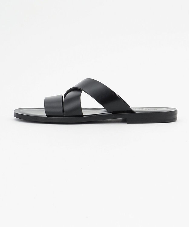 JOSEPH ABBOUD MOUNTAIN 【SPACE】レザーサンダル ブラック系