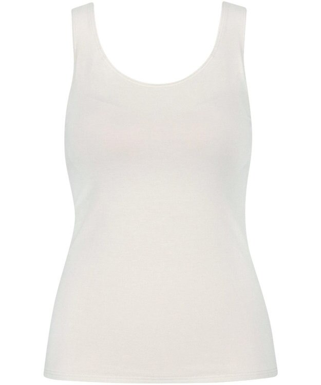 Wing カップ付きインナー あったか素材 ラク きれいなバストシルエット 【シンクロブラトップ】 ノースリーブ タンクトップ 秋 冬 ET1165 ウイング／ワコール クリーム