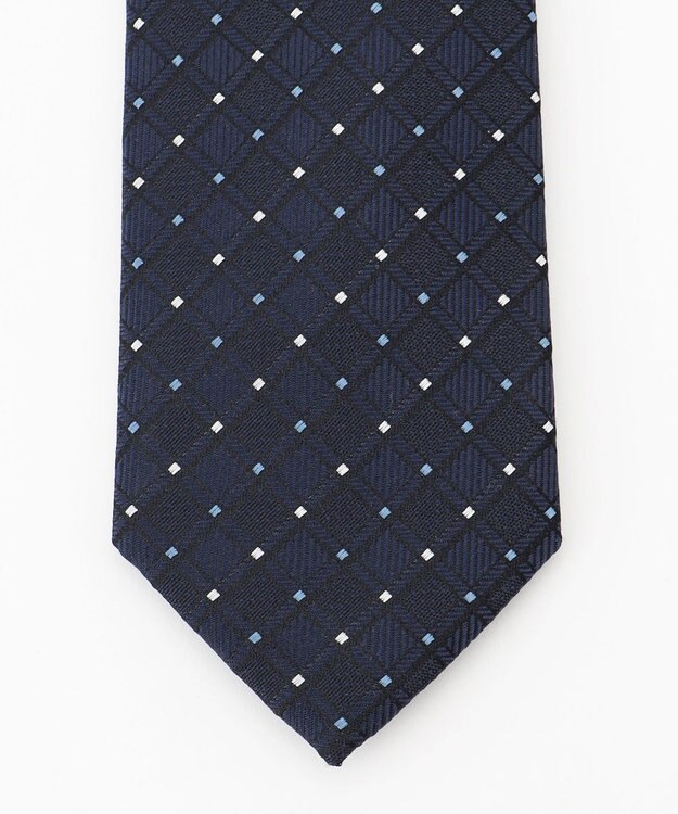 JOSEPH HOMME スクウェアドット　ネクタイ ネイビー系3