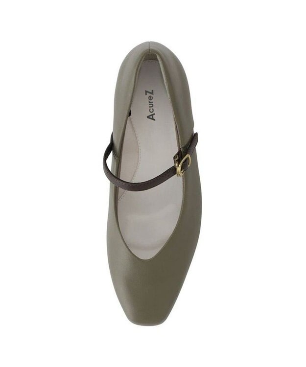 AcureZ 足ゆび広がる×キレイ メリージェーンパンプス「母趾にやさしい美パンプス」 カーキ×ブラウン